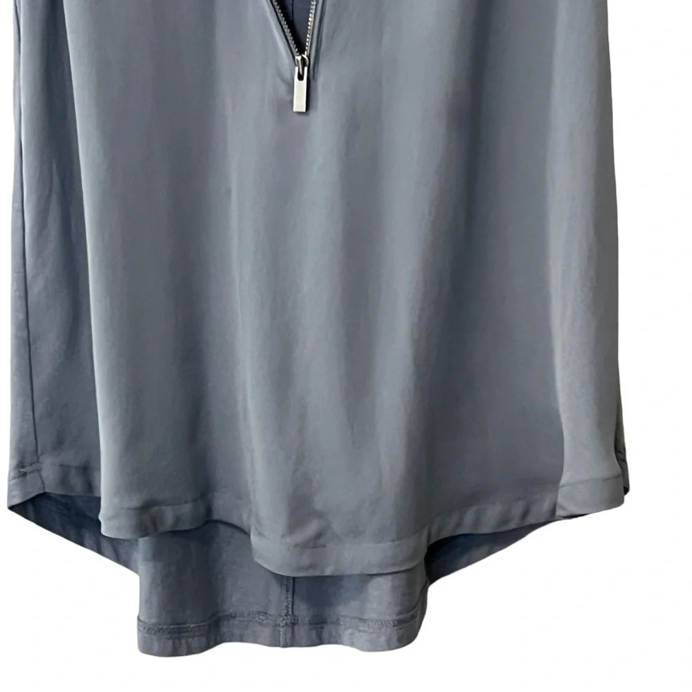 The Kooples Sport Silk Sleeveless Half Zip Front Women’s top Blue - Picture 10 of 15